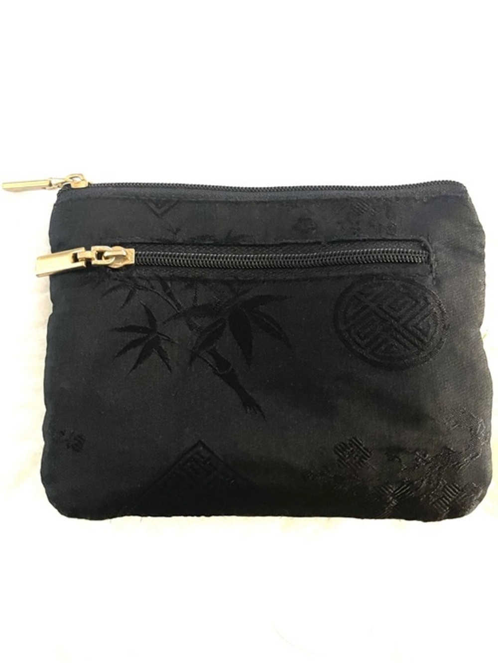 Red Blossom! Black Quilted Wallet - Cosmetic Pouch!